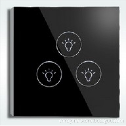 3 keys, UK style, 5% off, touch switch+wall switch, crystal
